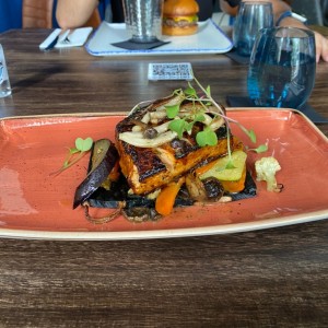 CHILI GLAZED SALMON ON PLANK