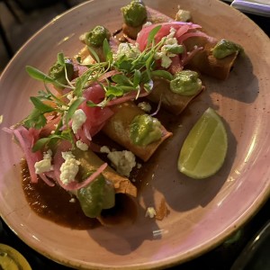 SMALL PLATES - Carnitas Pork taquitos