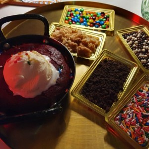 Red Velvet Hot Cookie Skillet