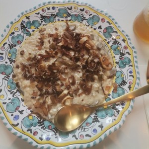 Risoto de hongos, trufas 