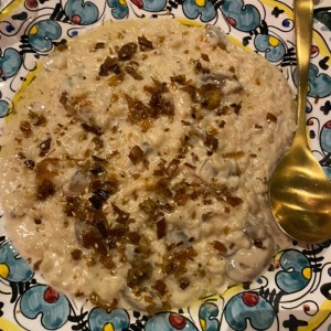 Risotto de trufas y puerro