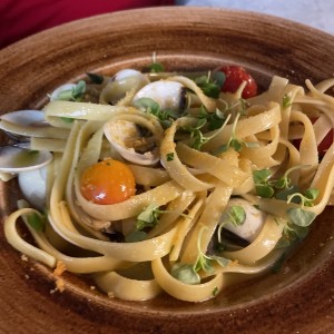 Fetuccini Vongole e Bottarga