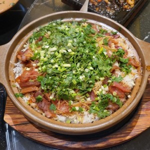 Arroz en Cacerola con Chorizo y Bacalao