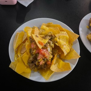 Pico de gallo/carne molida/queso ytostito