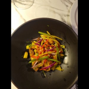 Entradas Calientes - Ceviche de Porkbelly