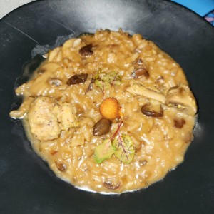 Risotto de Hongos y Trufas Crocantes