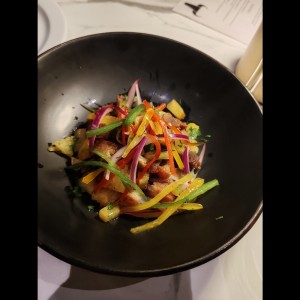 Entradas Calientes - Ceviche de Porkbelly