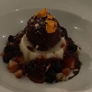 Panacotta de frutos rojos 