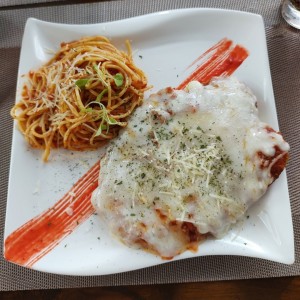 chicken parmigiana.