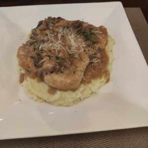 filete de pollo con pure