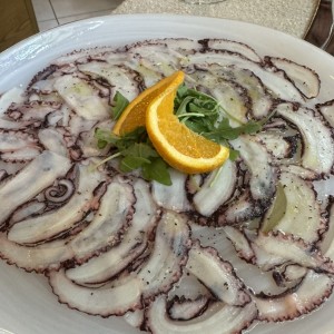 Entradas - Carpaccio di Pulpo