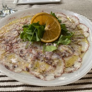 Carpaccio de pulpo