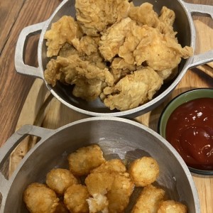 Deditos de pollo y papas