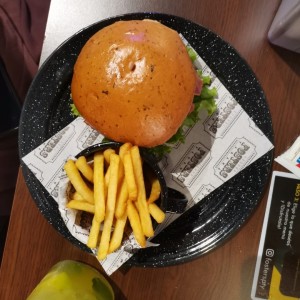 Onion Ring BBQ Burger 