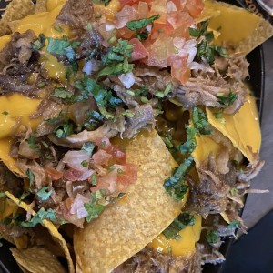 Nachos con carnita/ Nachos with carnitas