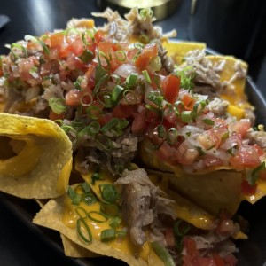 Nachos con carnita/ Nachos with carnitas