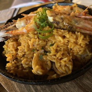 Arroz con mariscos para comoartir 