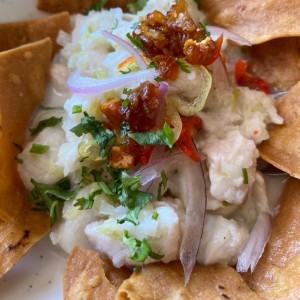 Ceviche Coco y Yuca Dulce