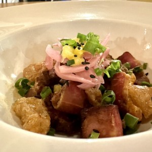 Ceviche de pork belly 