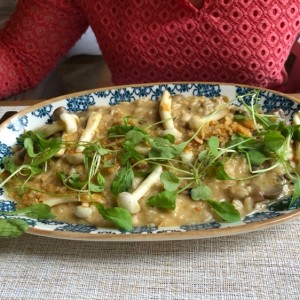 Risotto de hongos.