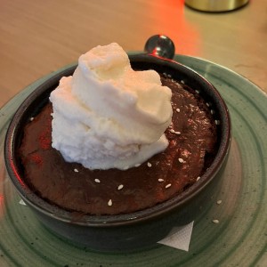 Brownie with Black Sesame Ice Cream