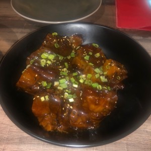 Costillas de cerdo en salsa BBQ