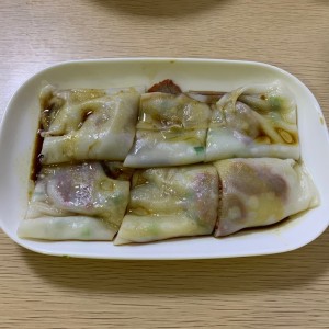 Cheong fun de puerco asado