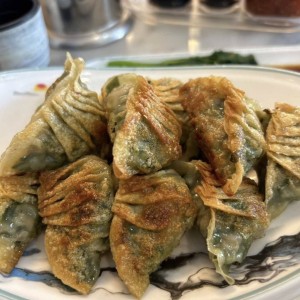 Dumpling de puerco con cebollina