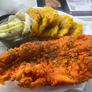 Filete de pescado escabeche