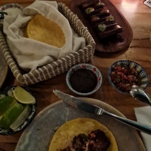 Tacos de pork belly