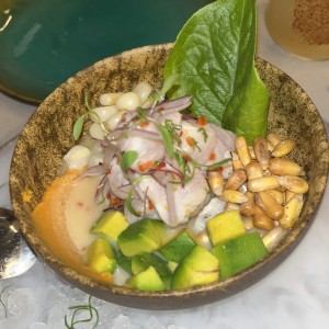 Ceviche de Corvina y Calamar