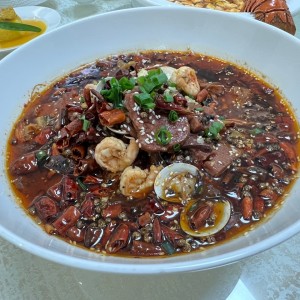 Morcilla con Marisco al Estilo Szechuan