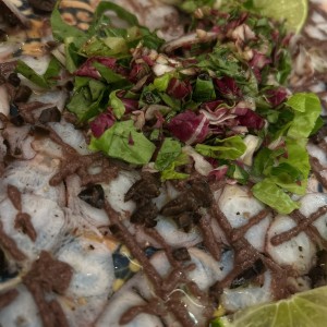 Carpaccio di Polpo alla Crema di Olive