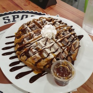 waffles con chocolate light