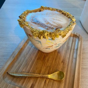 Capuchino de pistacho