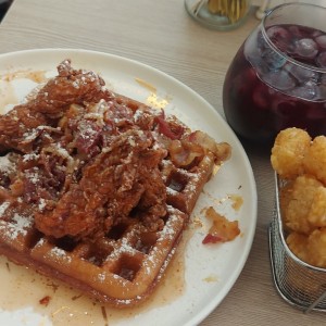 chicken and waffles