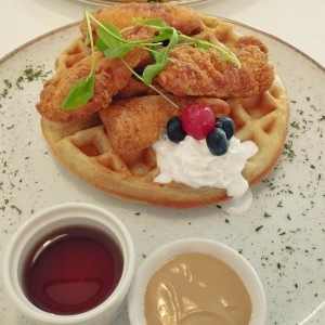 Chicken and waffles