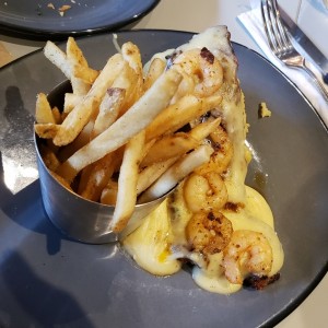 Shrimp and parmesan steak 