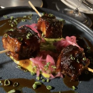 Porkbelly lollipops 