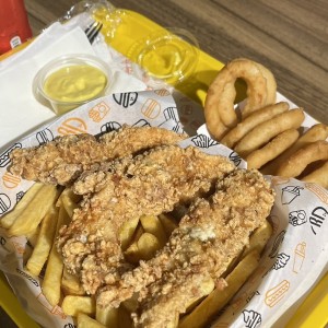 Crispy Chicken Burger+ Papas + Soda