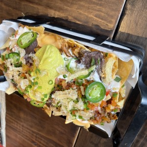 Nachos con pulled pork