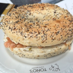 Salmon bagel