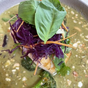 Curry verde (filete de cobia)