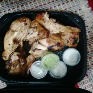 medio pollo asado