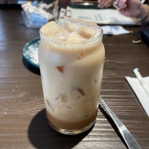 Iced cocoa latte