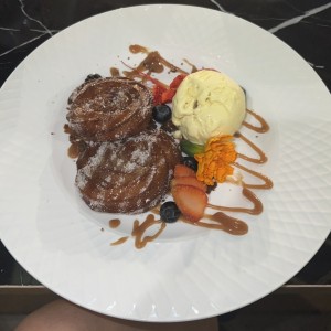 Galletas de churro con helado