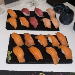 Nigiri de salmon y atun 