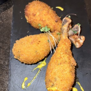 Croquetas de arroz con pollo