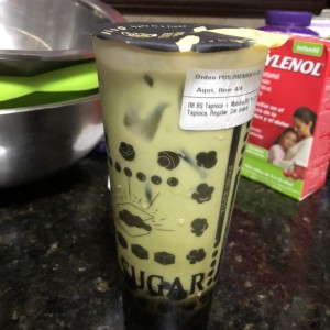 Black sugar bobba milk matcha