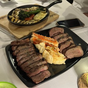 Surf & Turf con vegetales